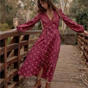 CHRISTY DAWN The Bergen Dress in Magenta Floral Bouquet XS